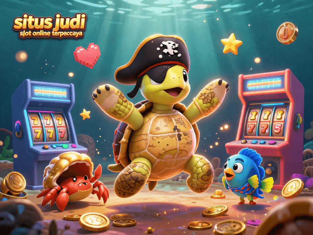 Engage with the thrilling world of situs judi slot online terpercaya illustrated by vibrant characters and gaming elements.
