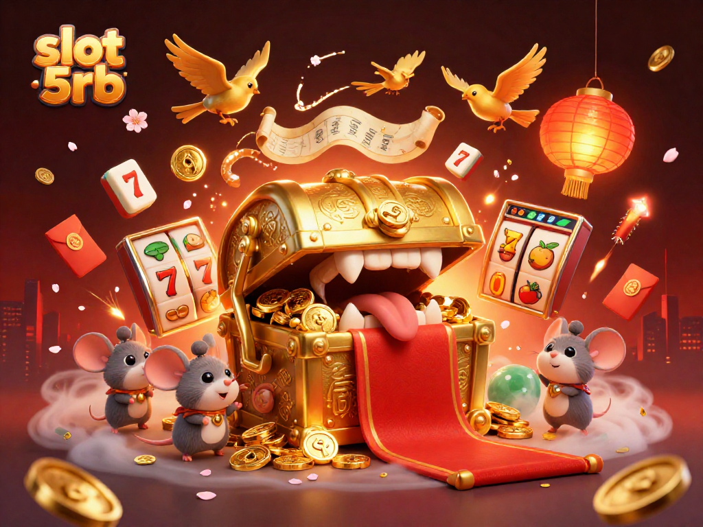 Experience thrills in slot 5rb with captivating visuals of golden treasures and dynamic game elements.