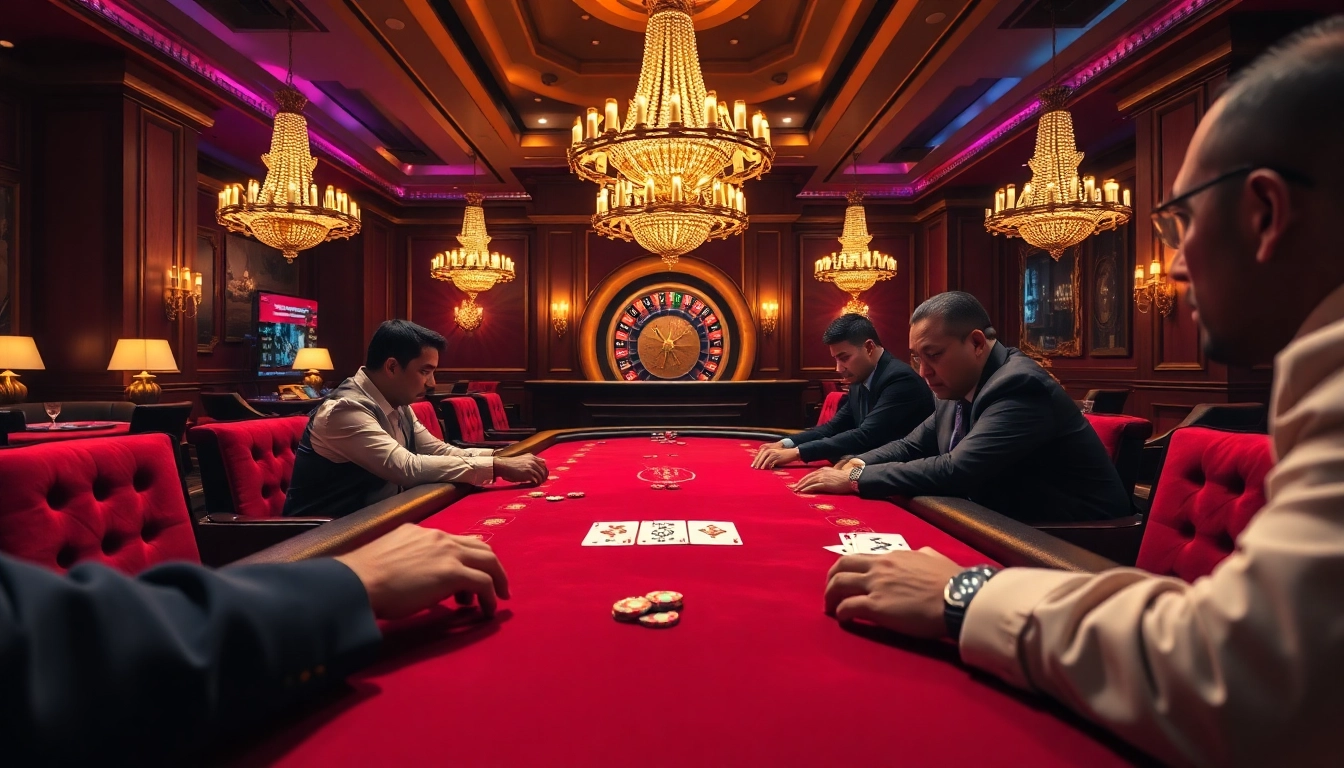 High-stakes poker action at MK8 casino, showcasing vibrant chips and cards.