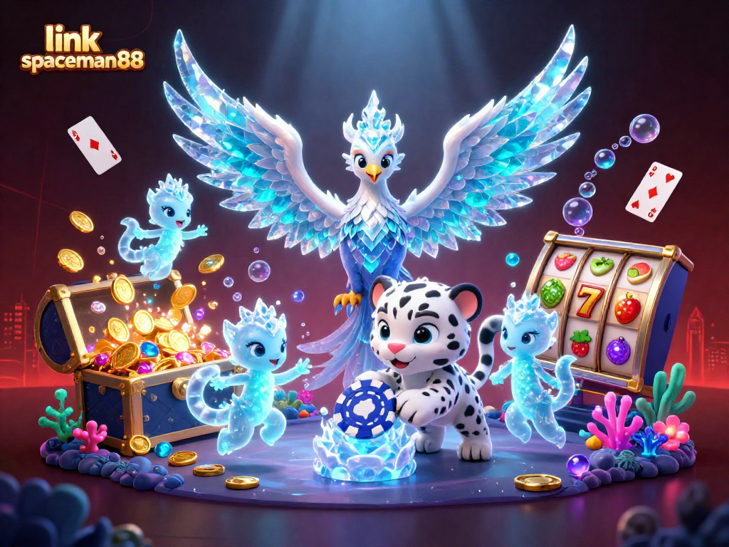 Experience the excitement of gambling with link spaceman88 featuring cartoon characters and unique slot elements.