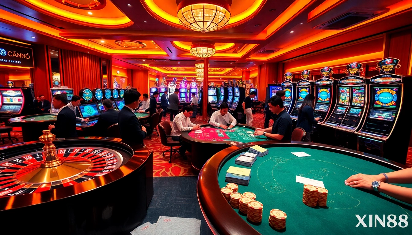 Experience thrilling gameplay at Trang Chủ XIN88 casino with exciting poker and slot machines.