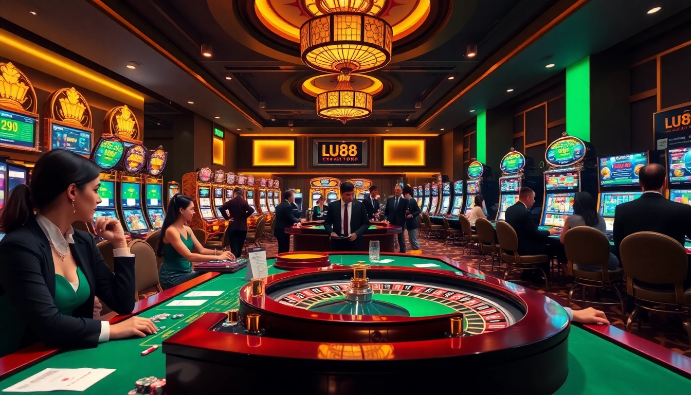 Experience the excitement of LU88 casino games with vibrant tables and engaging gameplay.