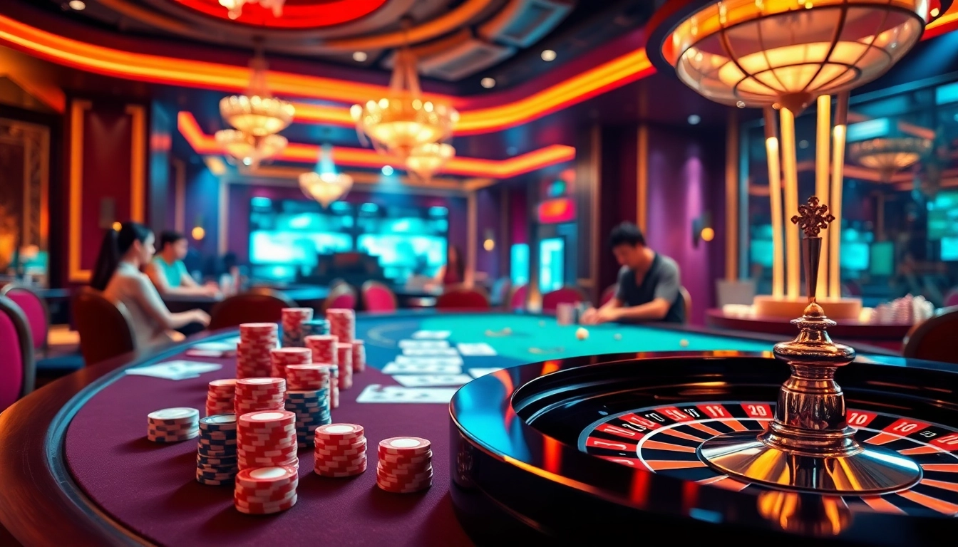 Experience the thrill of betting at nhà cái xx88 with vibrant casino tables and engaging gameplay.