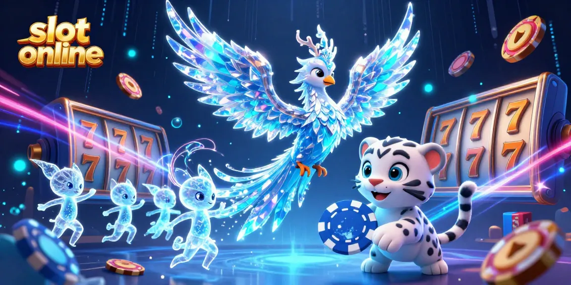 Slot online menghadirkan phoenix es dan macan tutul berinteraksi dalam suasana magis.