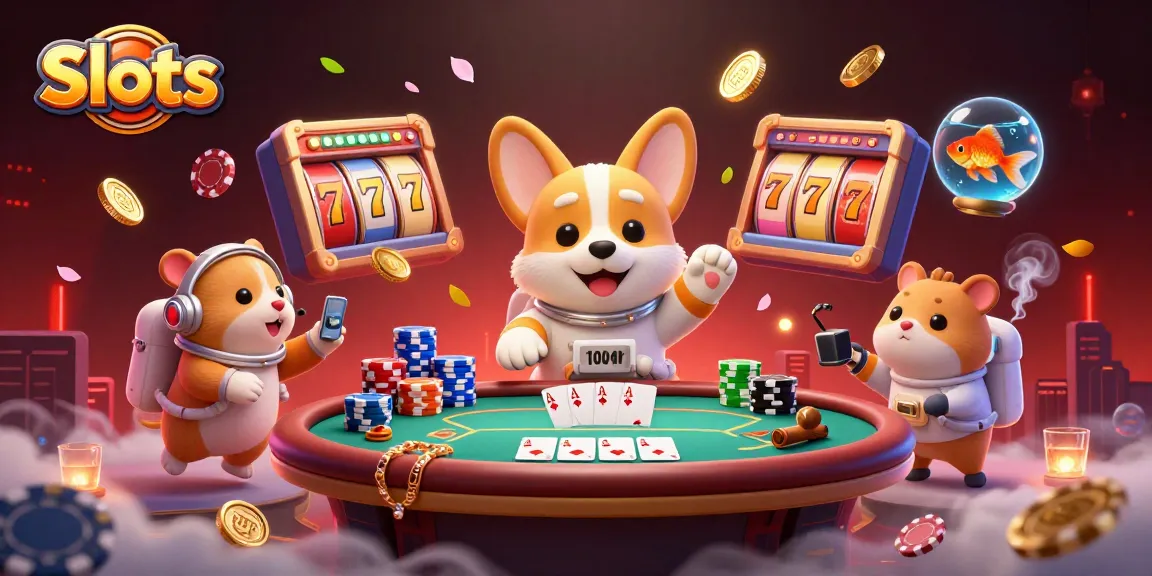 Slots filled with vibrant reels and jackpot counters accelerating gameplay in a whimsical casino scene.