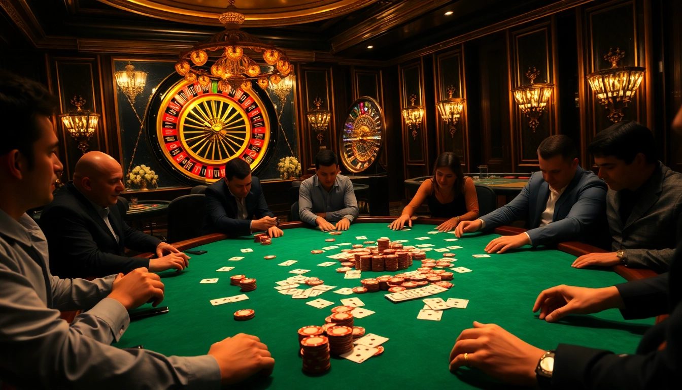 Experience the thrill of rr99 poker with vibrant chips and high-stakes excitement in a luxurious casino setting.