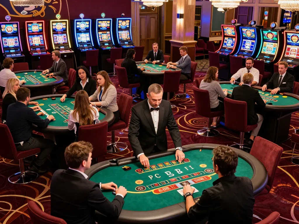 Players betting on blackjack tables at tx88 casino with elegant decor and vibrant atmosphere