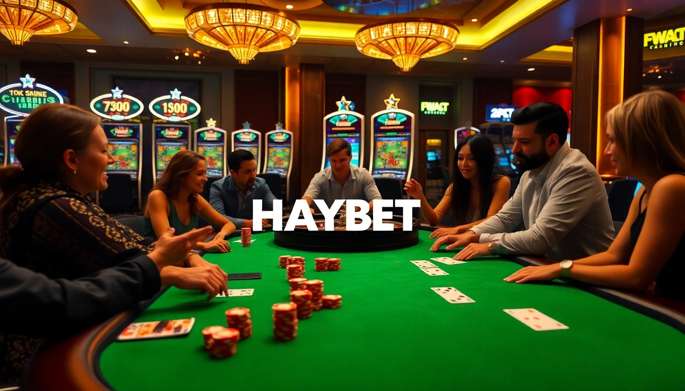 Experience the excitement of HAYBET with players enjoying poker and casino games in style.