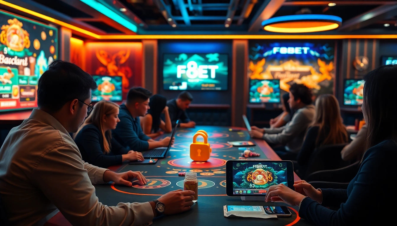 Experience the excitement at F8BET trang chủ with diverse players enjoying a secure online gaming platform.