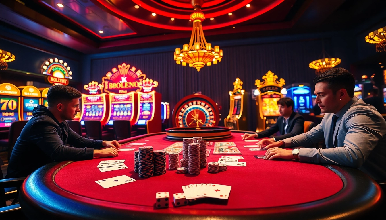 Engaging in poker at a luxurious casino table, inspired by https://kjc.lgbt/ for thrilling gaming experiences.