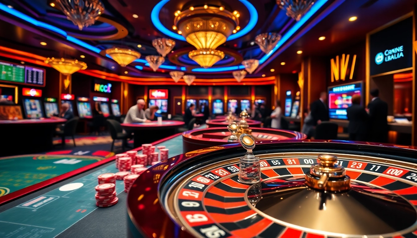 Exciting Judi Bola Piala Dunia betting action captured in an upscale casino environment.