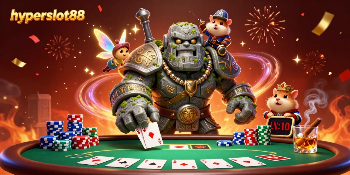 Experience real-time lottery gaming with hyperslot88's advanced features and vibrant illustration.