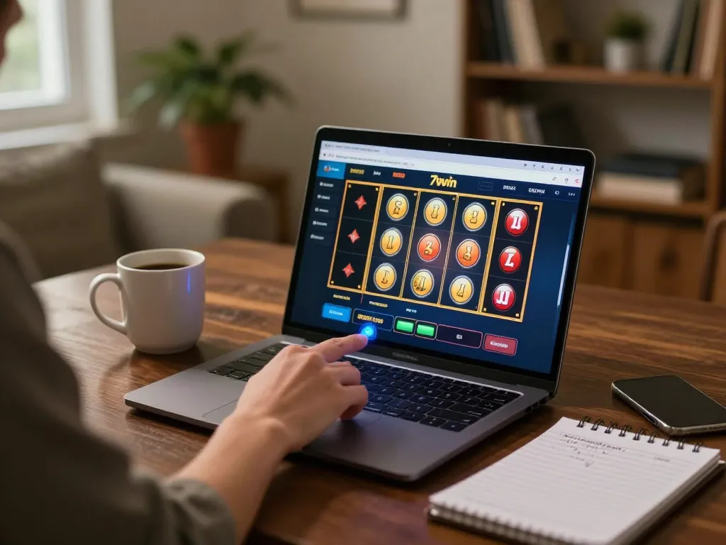 Engaging moments at 78win online casino with players enjoying slots at home