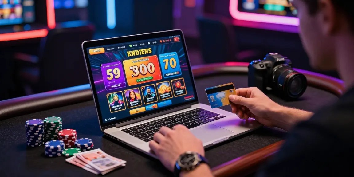 Dynamic player exploring credit card casinos at https://scoarch.org.uk with vibrant online games and promotions.