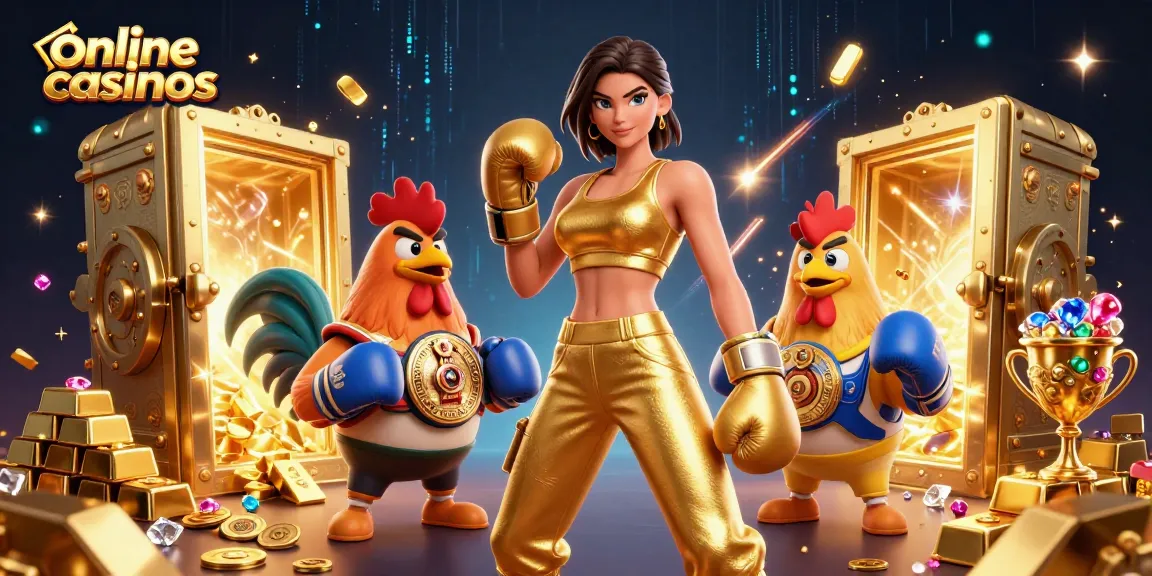 Engage with online casinos through an exciting illustration of winning, showcasing jewels and treasures.