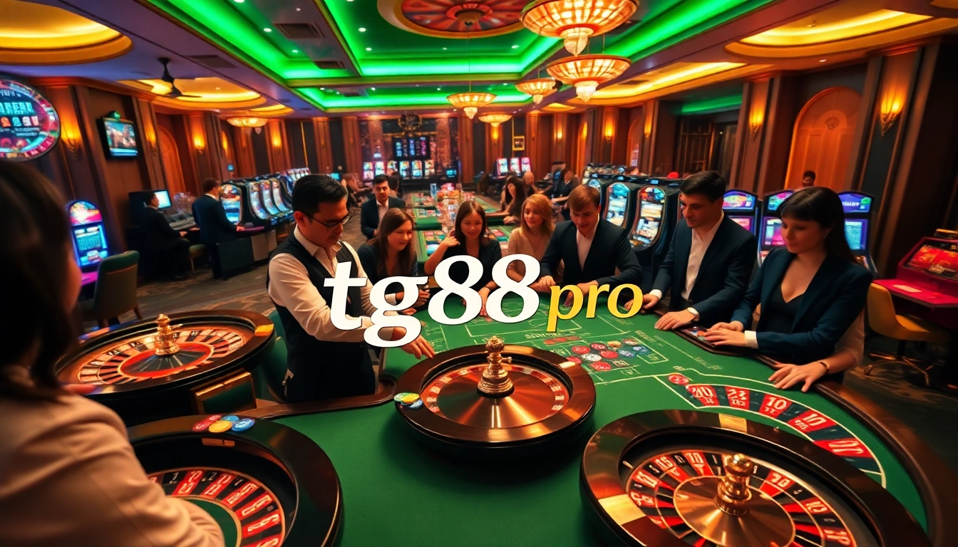 Experience thrilling wins with tg88 pro at a luxurious casino table with vibrant games.