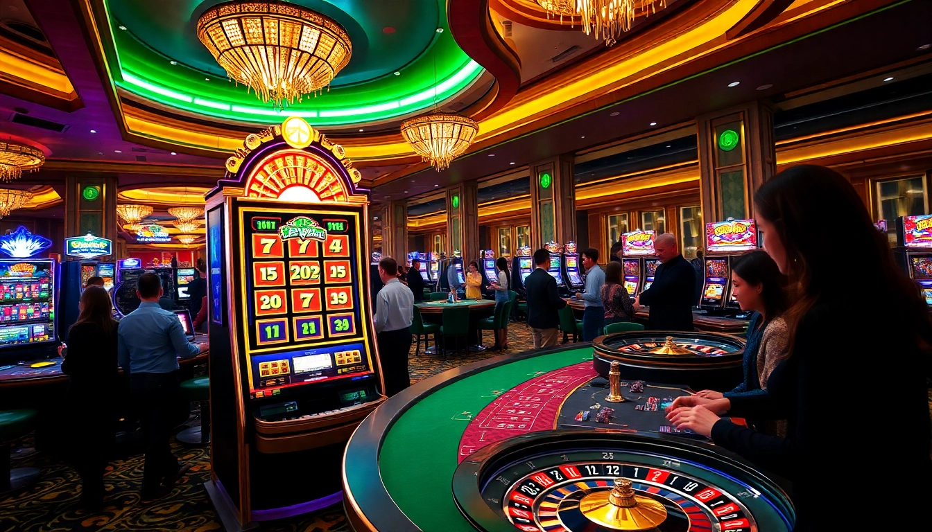 Slot machine with pen4d alternatif branding, players engaged in a vibrant casino atmosphere.