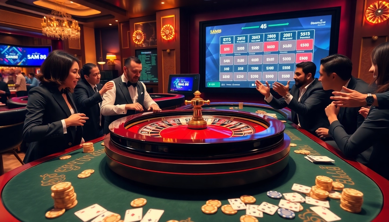 Experience the thrill of Sam86 online gaming at a luxurious casino.