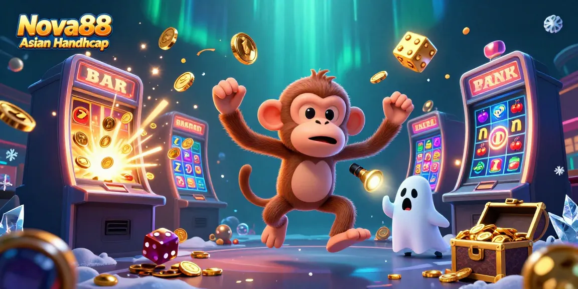 Swing into action with the Nova88 Asian Handicap as our playful ghost-hunter puppy tracks the juggling monkey