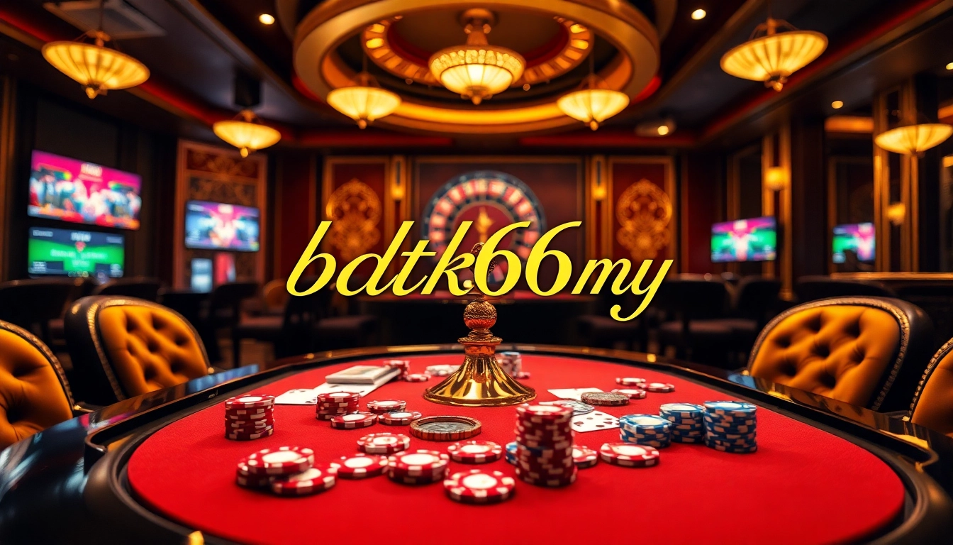 Experience high-stakes excitement at bdtk66 my casino with luxury gaming tables and vibrant ambiance.