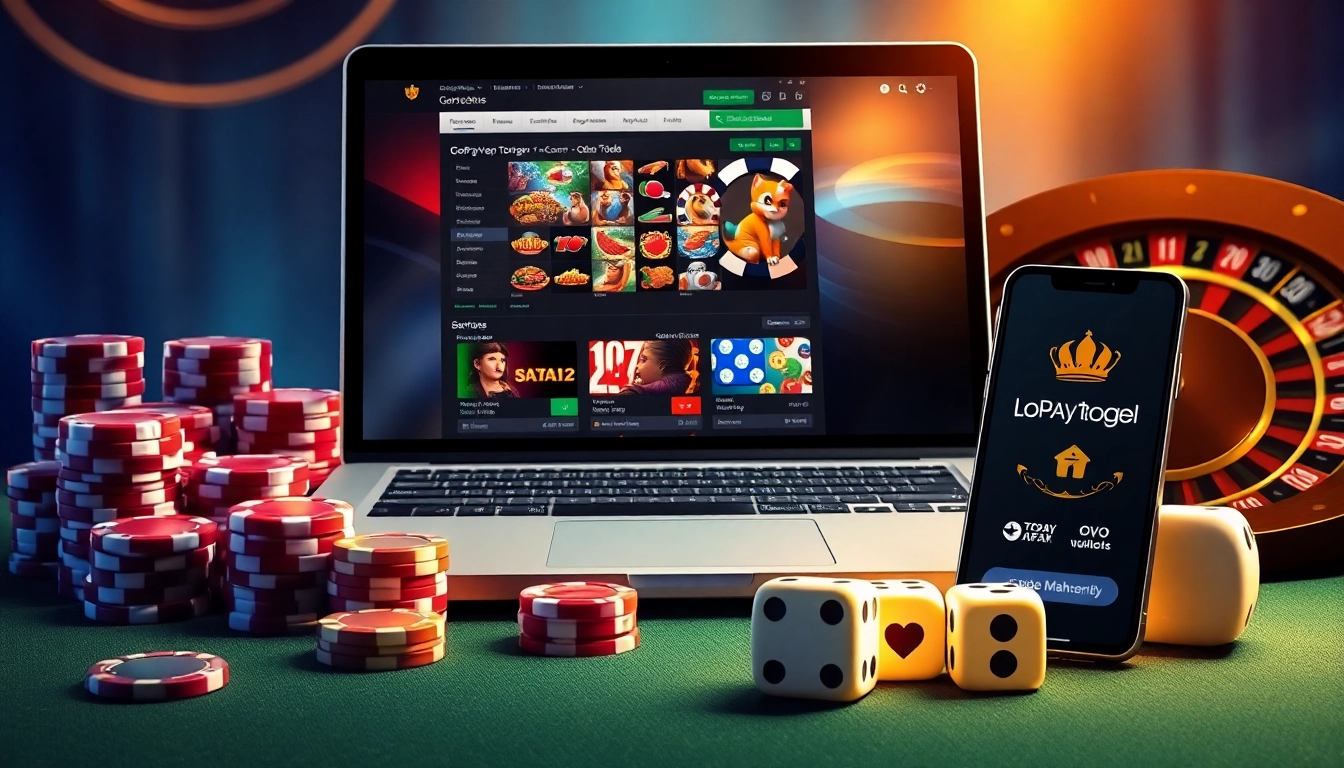 Engaging gopaytogel online betting interface with secure e-wallet transactions and vibrant poker chips