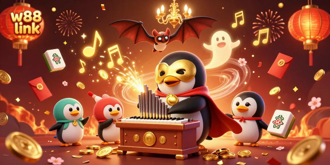 Experience winning excitement at W88 link in this vibrant 3D casino illustration.