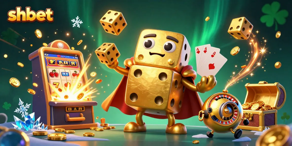 Experience thrilling wins at shbet with an animated dice golem and gold jackpot explosion!
