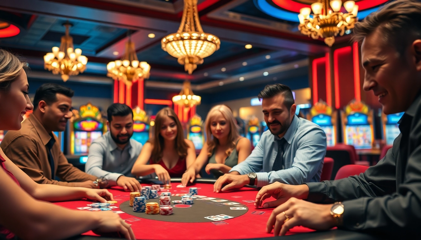 Erlebe die spannende Atmosphäre beim Spielen von casino-spiele de in einem luxuriösen Casino-Umfeld.