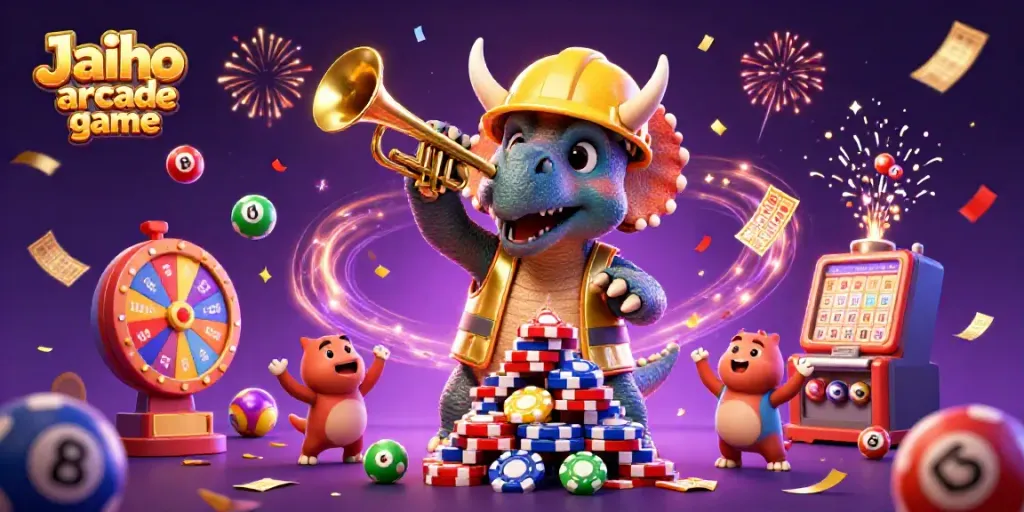 Engage with the exciting Jaiho arcade game featuring fun characters amid thrilling gambling elements.