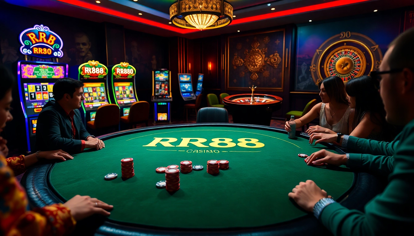 Engaging players at the RR88 auction gaming table experience excitement and luxury.