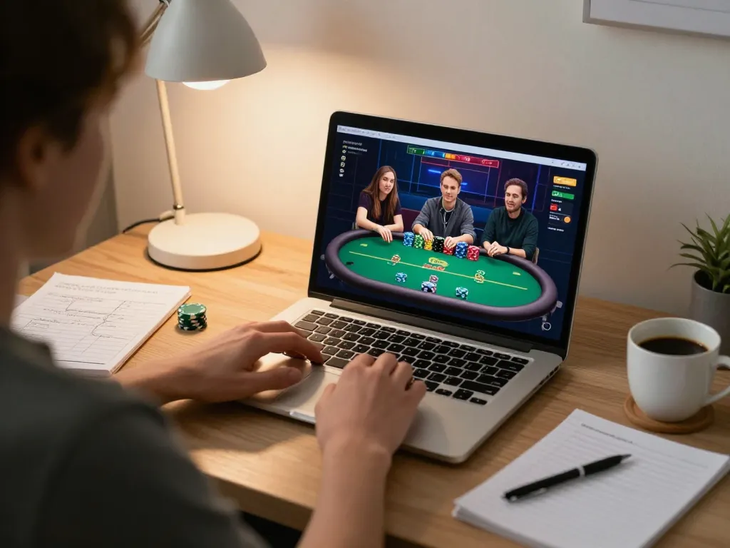 B52CLUB player strategizing with chips in modern online poker game setup