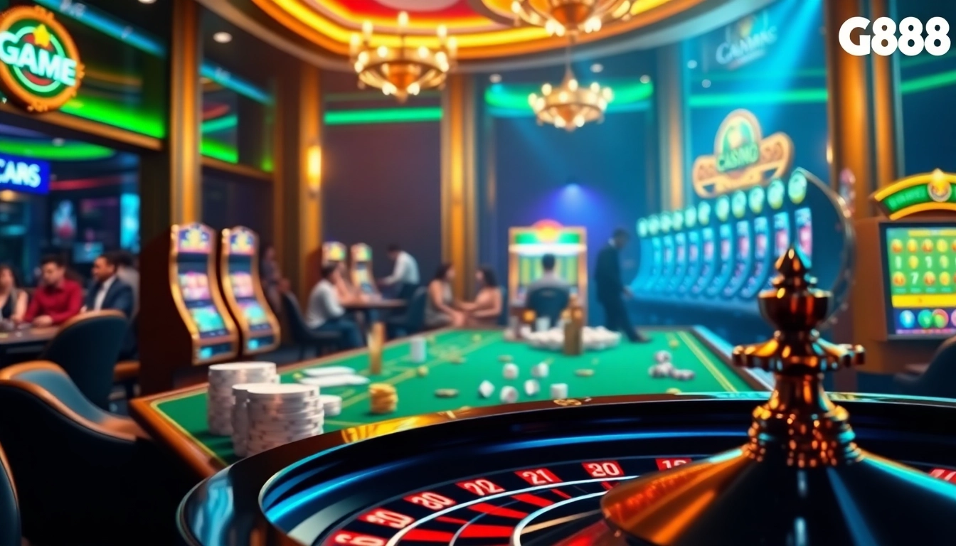Cổng Game GO88 offers an exciting online gambling experience with spinning slots, vibrant poker chips, and immersive gameplay.