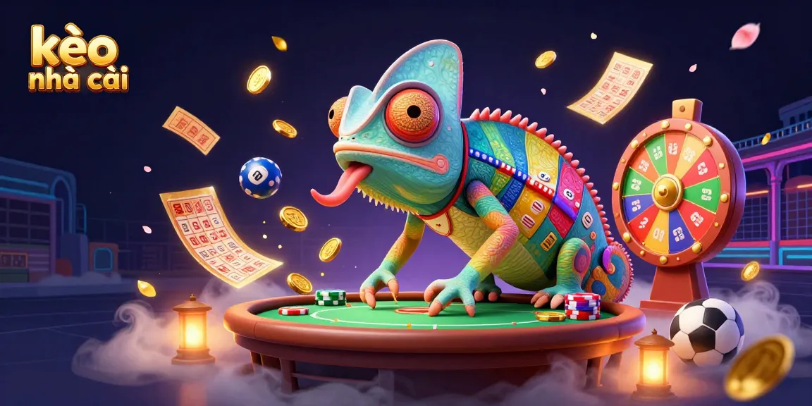 Engage with kèo nhà cái strategies through a vibrant casino scene featuring sports betting and dynamic game elements.