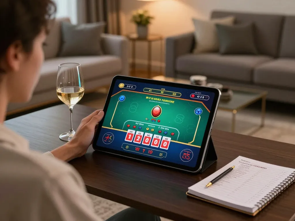 Engaged player strategizing in online blackjack game at 88xx gaming setup.