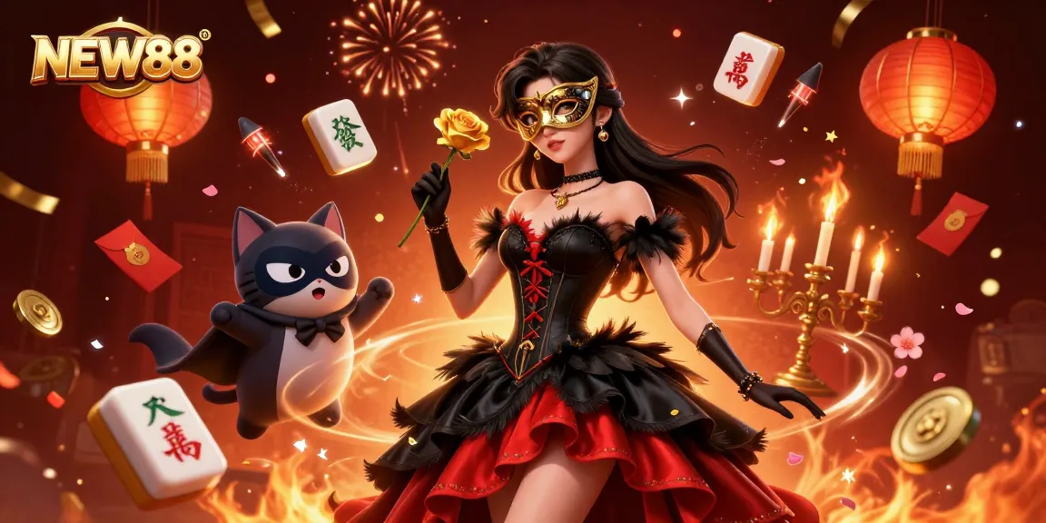 Experience online casino excitement with NEW88 and celebrate wins amidst vibrant visuals.