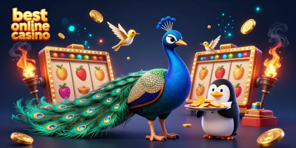 Experience the thrill of the best online casino with dynamic 3D characters and vibrant gaming elements.