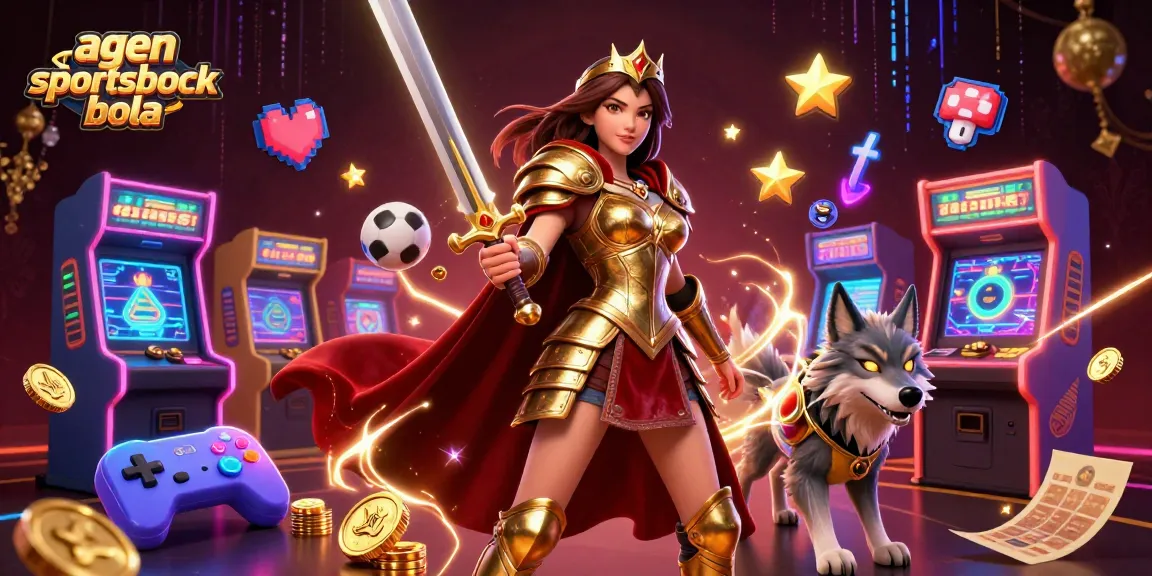 Experience intense thrills with agen sportsbook bola in this dynamic 3D scene featuring a warrior queen.