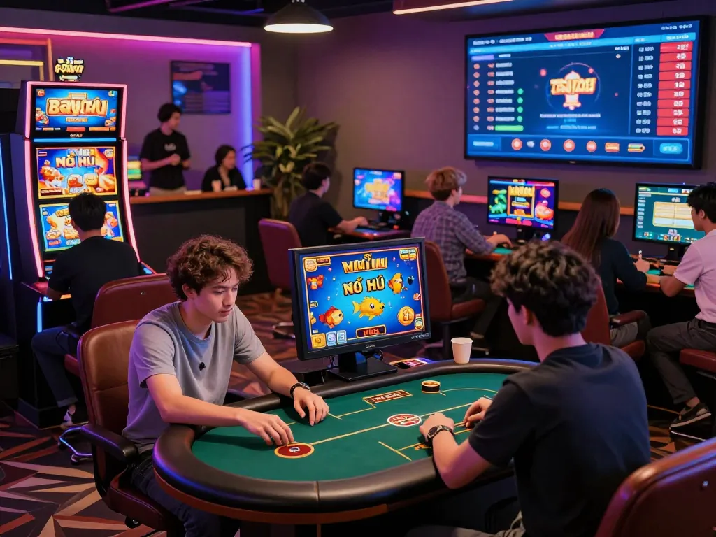 Exciting virtual casino gaming environment showcasing 789win's interactive features with players engaged in thrilling games.